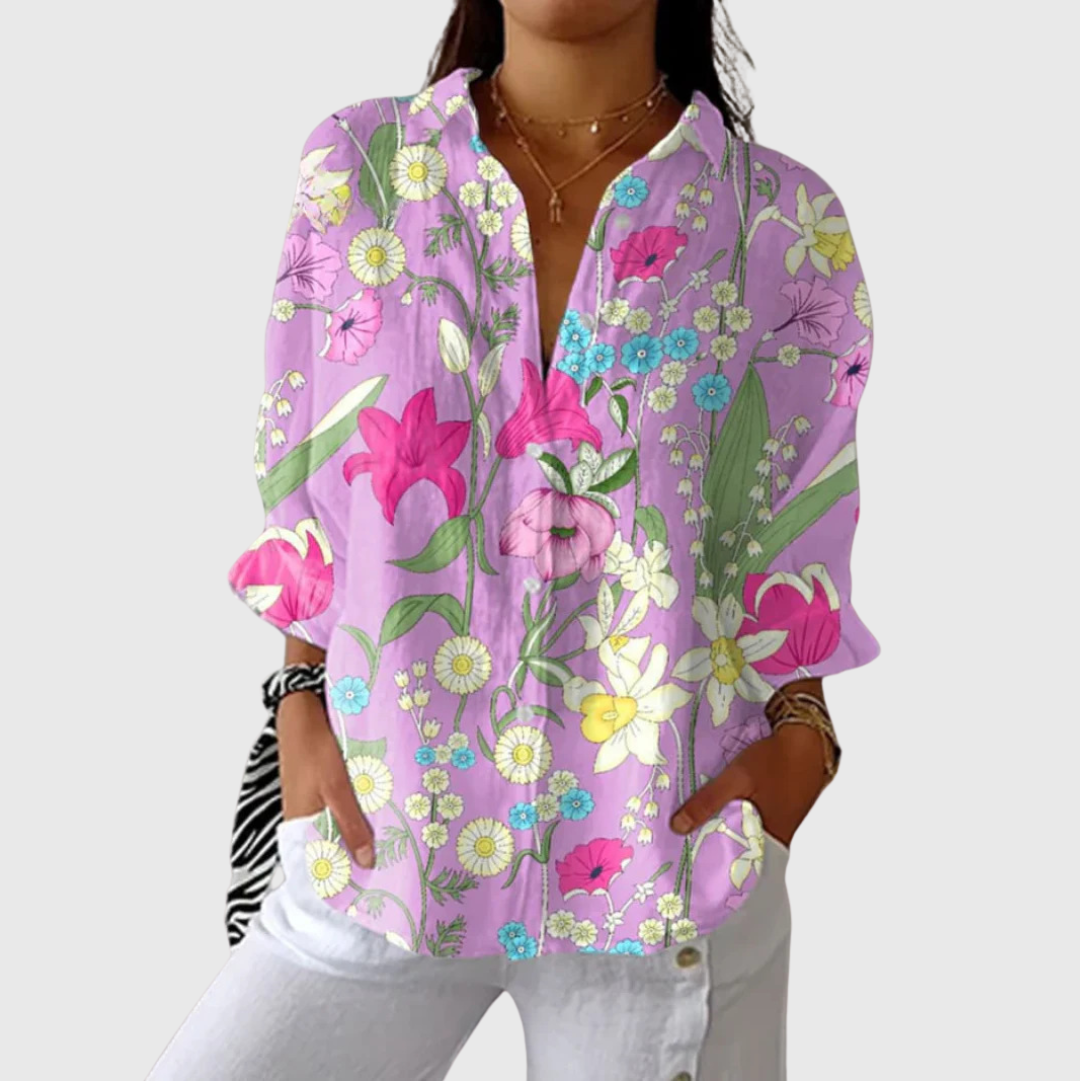 Blouse colorée légère avec motif