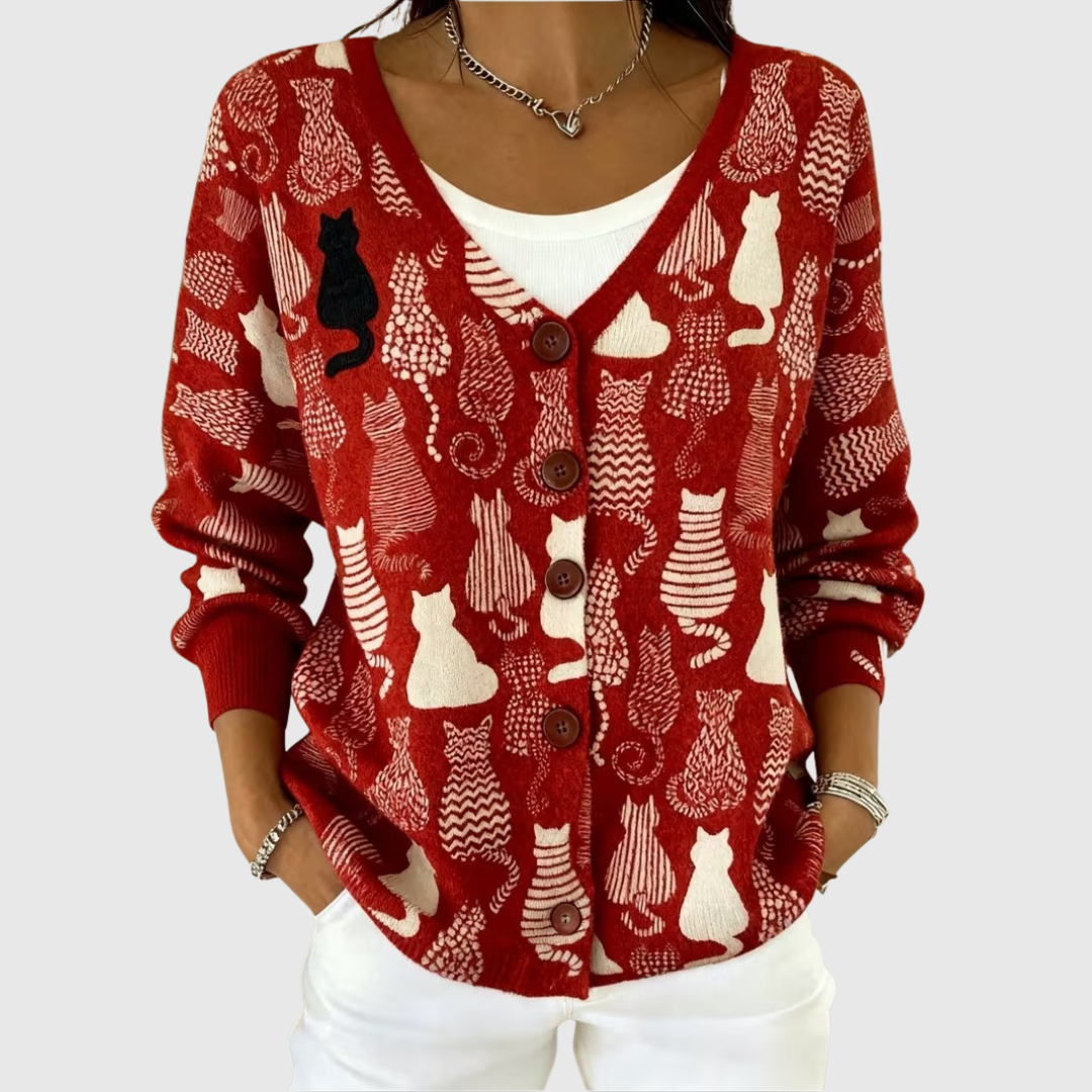 Cardigan Boutonné en Maille Douillette