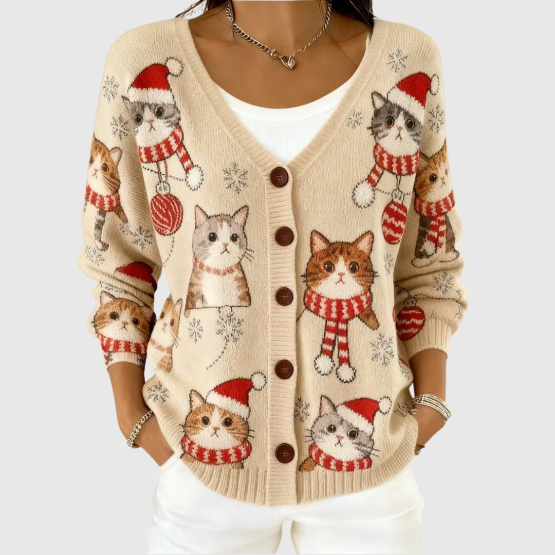 Cardigan Boutonné en Maille Douillette
