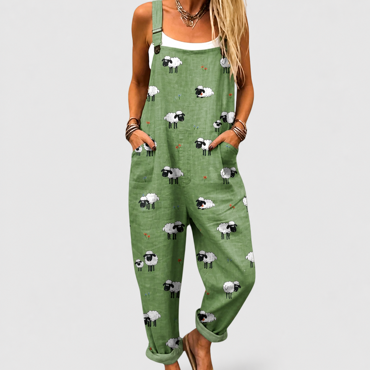 Confortable Salopette à Imprimé