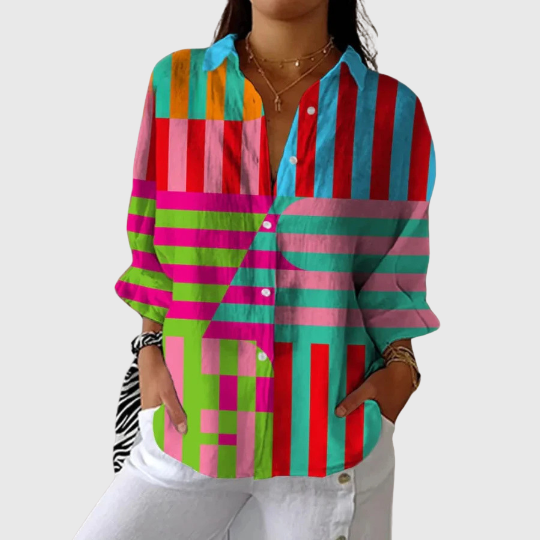 Blouse colorée et légère avec motif