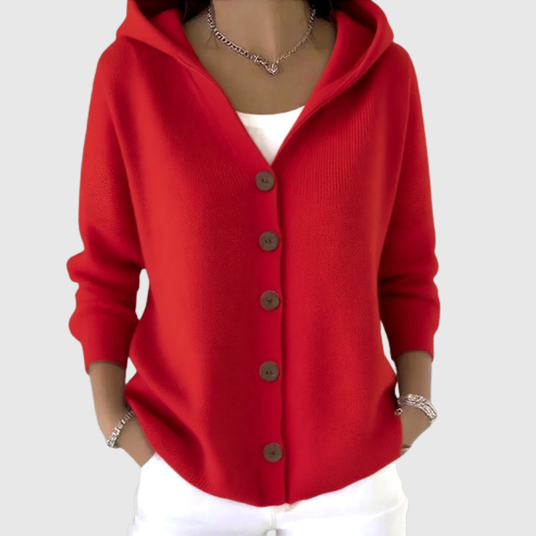 Cardigan Douillet à Capuche en Tricot