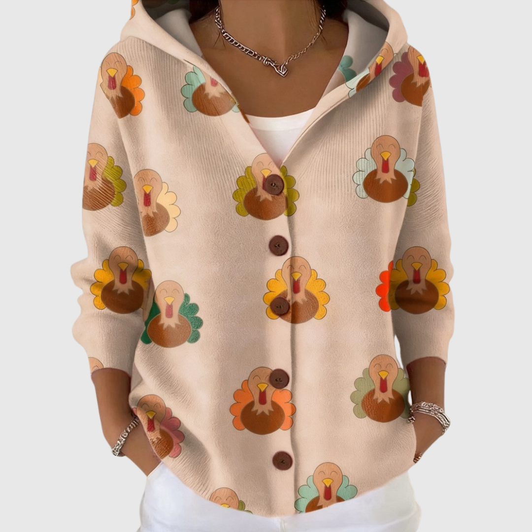 Cardigan Douillet à Capuche en Tricot