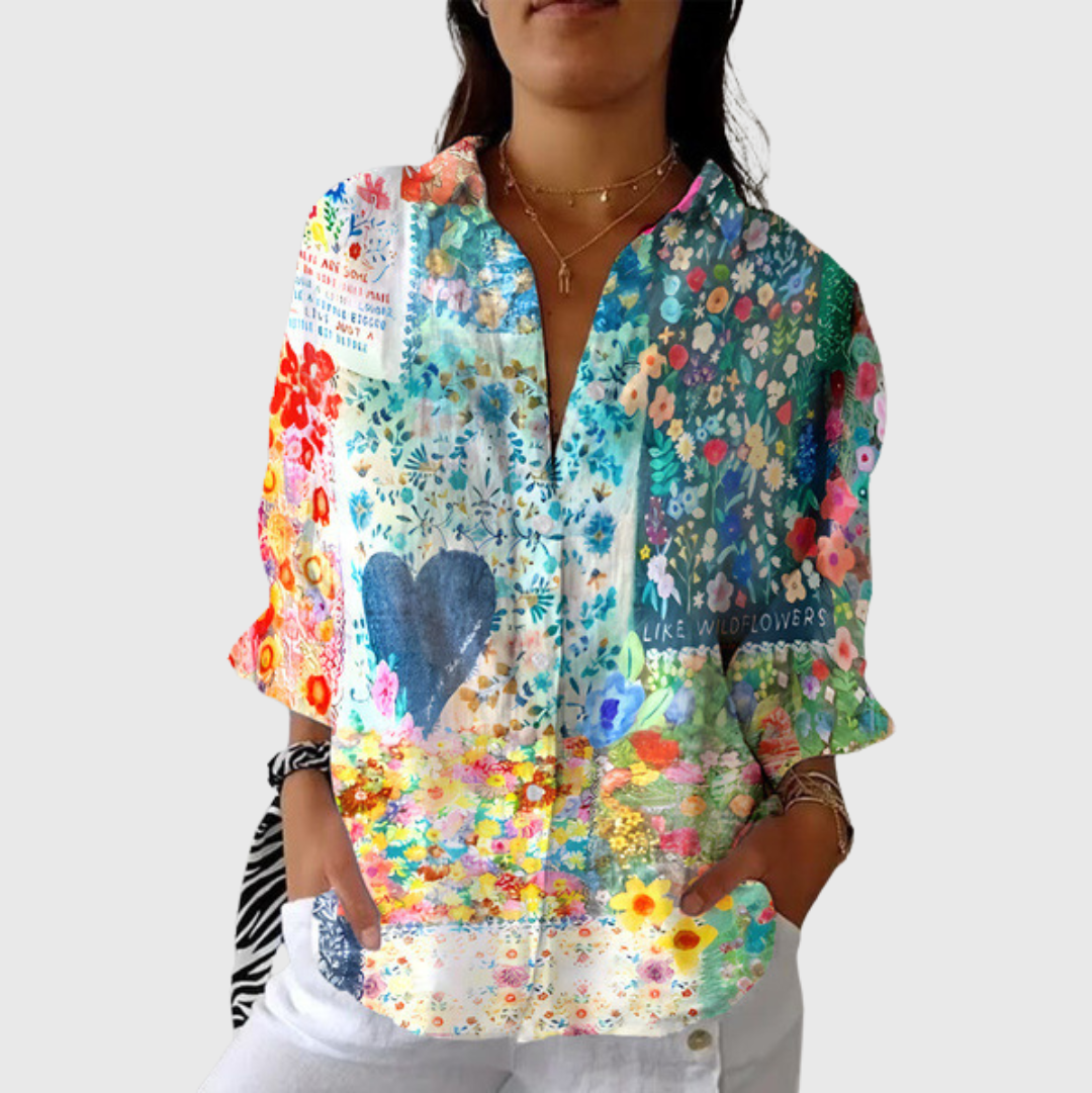 Légère et Colorée Blouse Imprimée