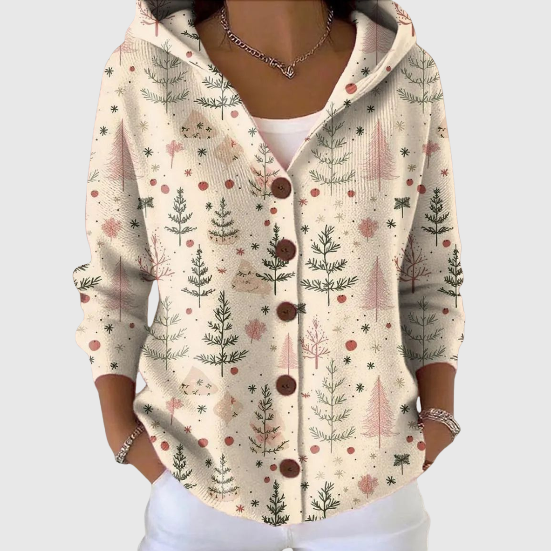 Cardigan Douillet à Capuche en Tricot