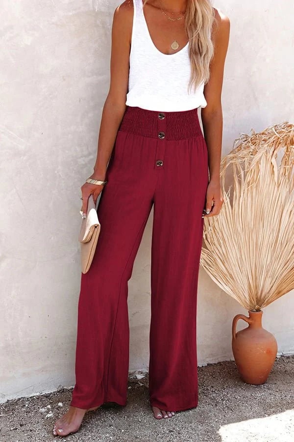 Riana - Pantalons Taille Haute Confortables
