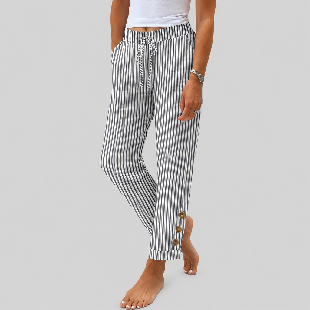 Raquelle - Pantalons Décontractés à Rayures