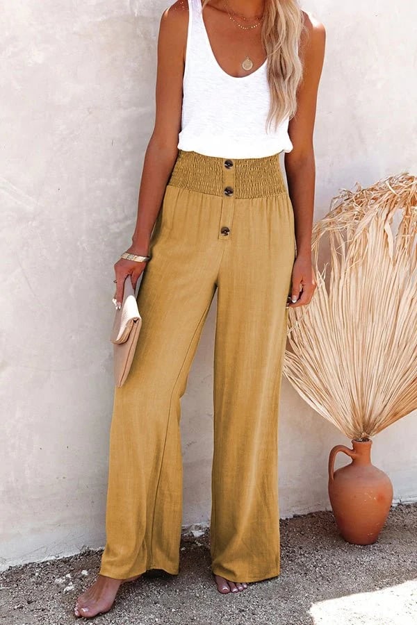 Riana - Pantalons Taille Haute Confortables