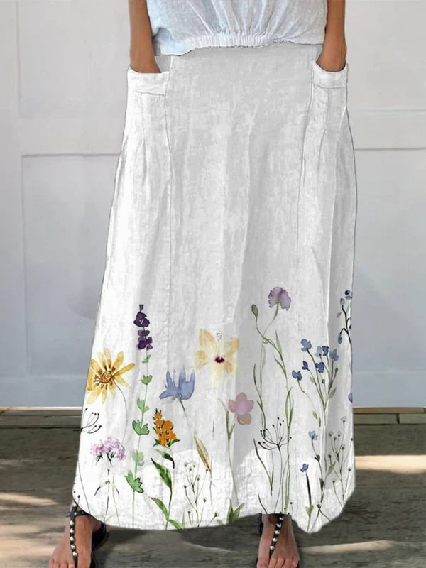 Jupe Légère à Motifs