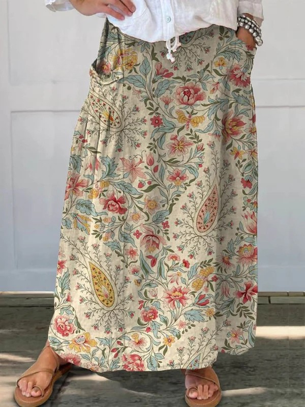 Jupe Légère à Motifs