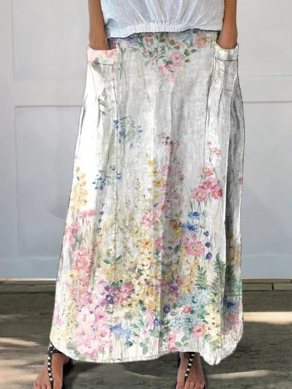 Jupe Légère à Motifs