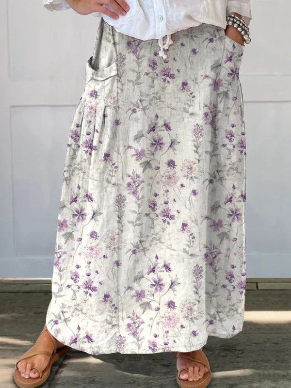 Jupe Légère à Motifs