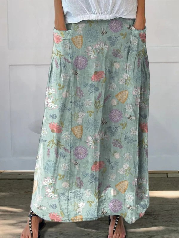 Jupe Légère à Motifs