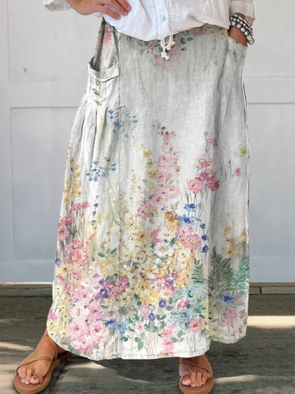 Jupe Légère à Motifs