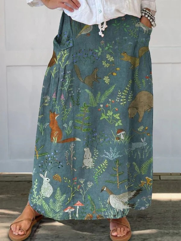 Jupe Légère à Motifs